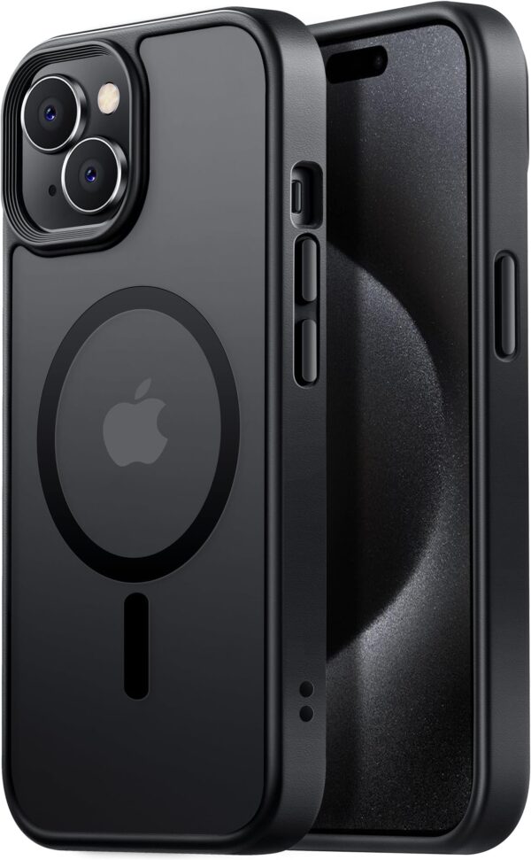 Magnetic for iPhone 15 Case Drop Resistant Matte Skin Feeling Back Cover