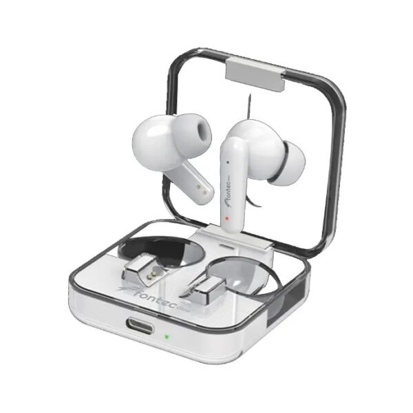 Fontec Glow True Wireless Earbuds | Bluetooth 5.3 Headphones with ENC Noise Cancellation, Gaming Mode 50ms Low Latency, Touch Control, IPX4 Waterproof | USB-C Fast Charging Case, 7H Playtime & LED Indicator