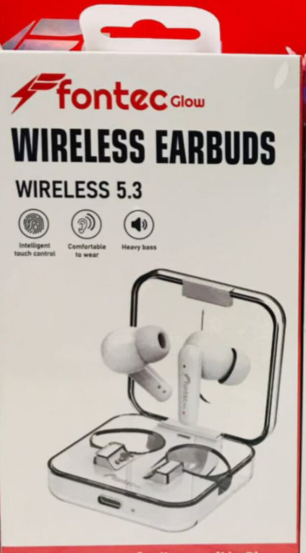 Fontec Glow True Wireless Earbuds | Bluetooth 5.3 Headphones with ENC Noise Cancellation, Gaming Mode 50ms Low Latency, Touch Control, IPX4 Waterproof | USB-C Fast Charging Case, 7H Playtime & LED Indicator