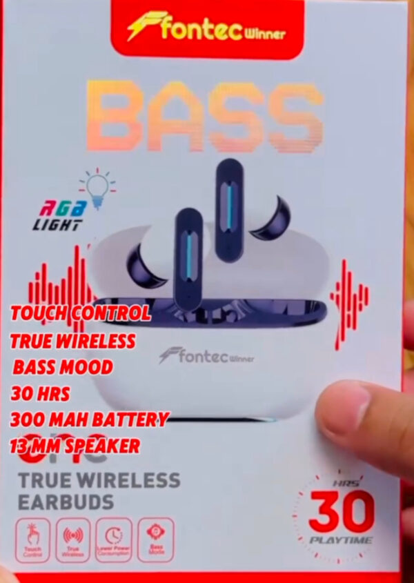 Fontec Winner Wireless Earbuds – Fontec Bass Airbuds Pro Bluetooth, 30H Playtime, High Quality Gaming Ear Buds, New Fontec Branded Wireless Earbuds