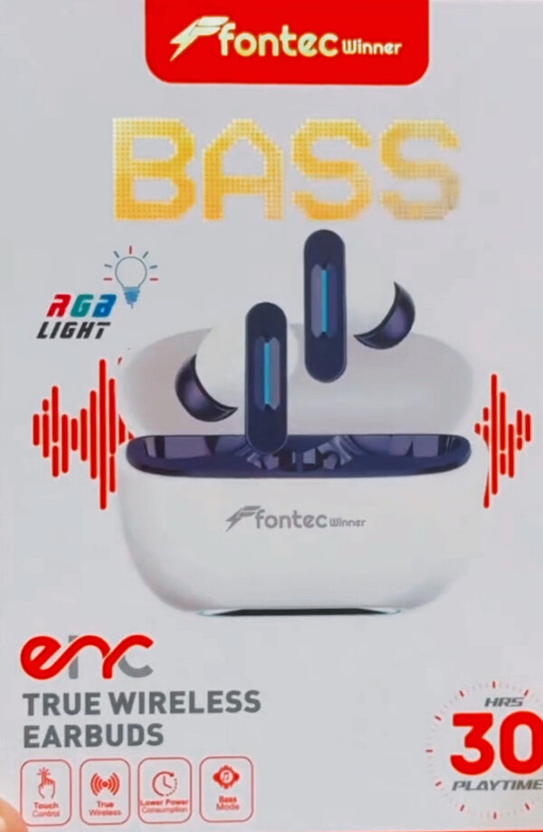 Fontec Winner Wireless Earbuds – Fontec Bass Airbuds Pro Bluetooth, 30H Playtime, High Quality Gaming Ear Buds, New Fontec Branded Wireless Earbuds