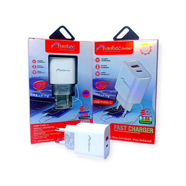 Fontec Amber USB+Type-C Fast Charger
